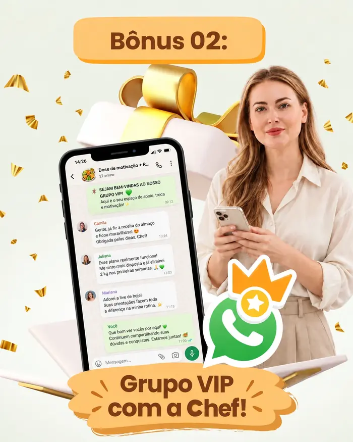 Capa do bônus 2: Grupo VIP com a Chef!